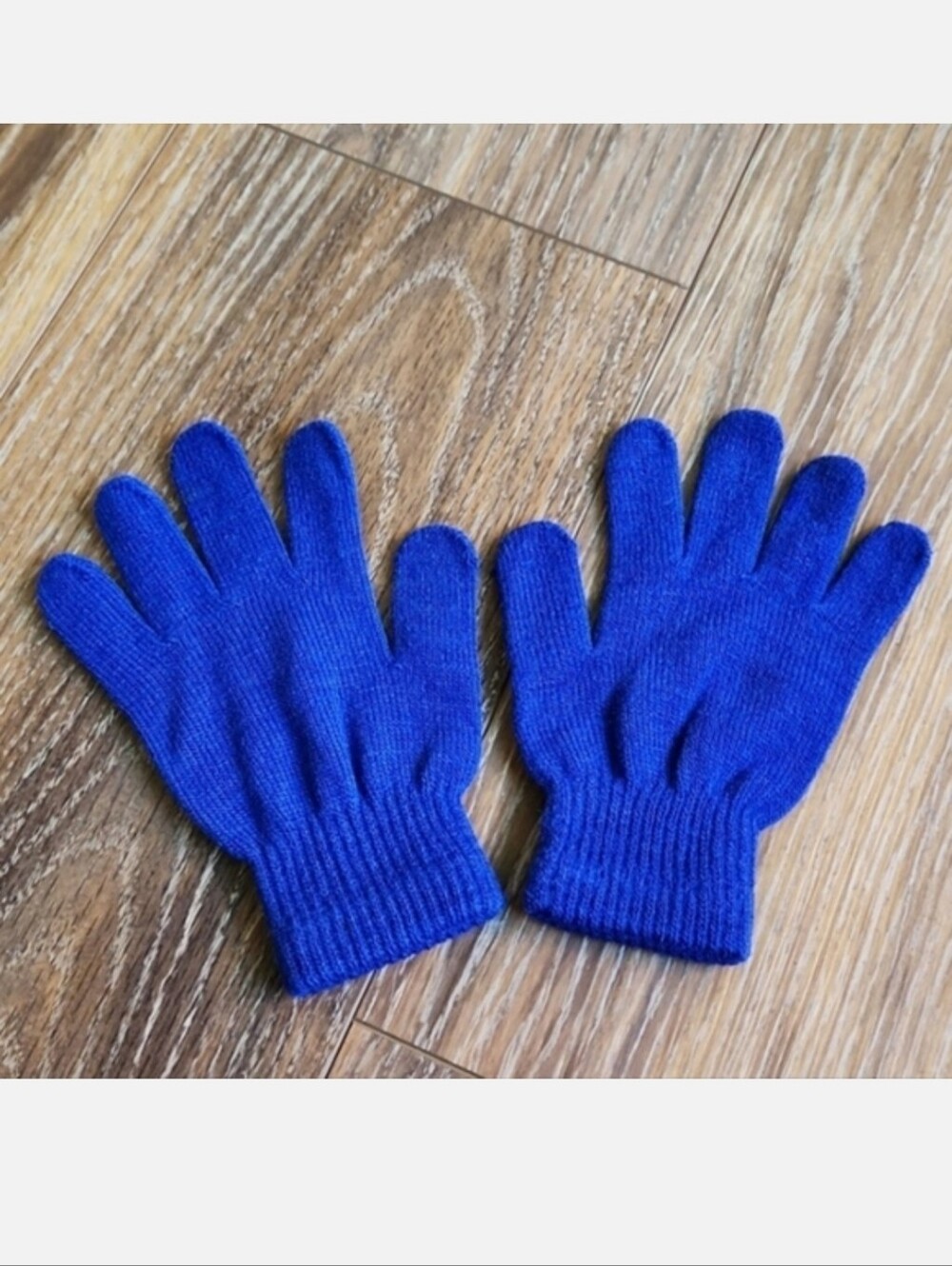 NWOT Blue Kid Gloves